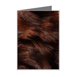 Brown Wool Texture Mini Greeting Card