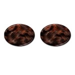 Brown Wool Texture Cufflinks (Oval)