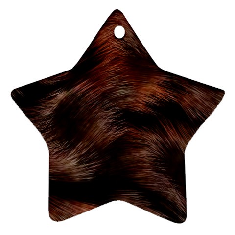 Brown Wool Texture Star Ornament (Two Sides) from ArtsNow.com Back