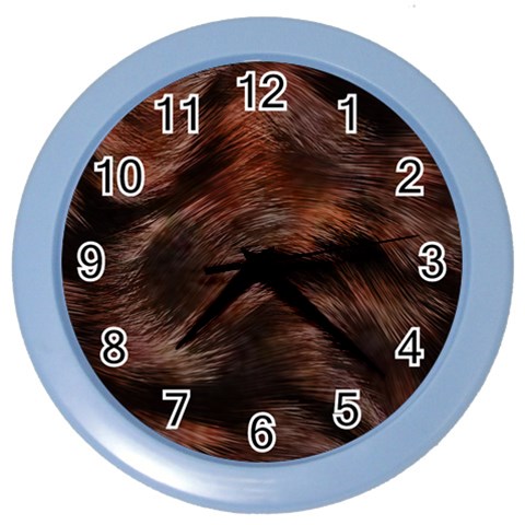 Brown Wool Texture Color Wall Clock from ArtsNow.com Front