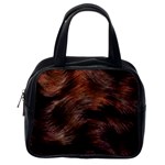 Brown Wool Texture Classic Handbag (One Side)