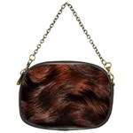 Brown Wool Texture Chain Purse (One Side)