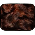 Brown Wool Texture Fleece Blanket (Mini)