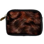 Brown Wool Texture Digital Camera Leather Case