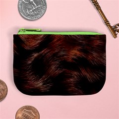 Brown Wool Texture Mini Coin Purse from ArtsNow.com Front