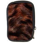 Brown Wool Texture Compact Camera Leather Case