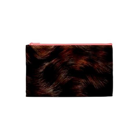 Brown Wool Texture Cosmetic Bag (Small) from ArtsNow.com Front