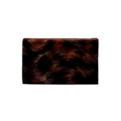 Brown Wool Texture Cosmetic Bag (Small) from ArtsNow.com Back