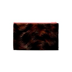 Brown Wool Texture Cosmetic Bag (Small) from ArtsNow.com Back