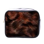 Brown Wool Texture Mini Toiletries Bag (One Side)