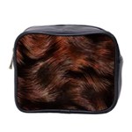 Brown Wool Texture Mini Toiletries Bag (Two Sides)