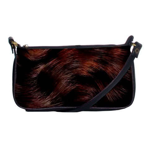 Brown Wool Texture Shoulder Clutch Bag from ArtsNow.com Front