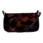 Brown Wool Texture Shoulder Clutch Bag