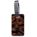 Brown Wool Texture Luggage Tag (one side)