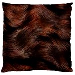 Brown Wool Texture Large Cushion Case (Two Sides)