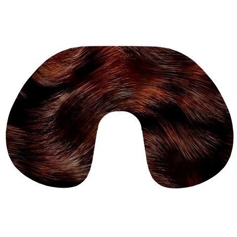 Brown Wool Texture Travel Neck Pillow from ArtsNow.com Front