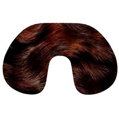 Brown Wool Texture Travel Neck Pillow from ArtsNow.com Front