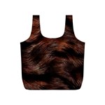 Brown Wool Texture Full Print Recycle Bag (S)