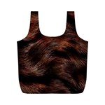 Brown Wool Texture Full Print Recycle Bag (M)