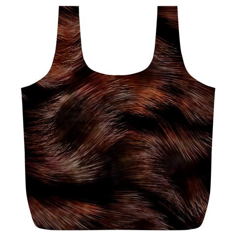 Brown Wool Texture Full Print Recycle Bag (XL) from ArtsNow.com Front