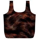 Brown Wool Texture Full Print Recycle Bag (XL)