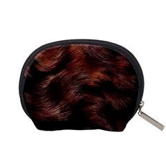 Brown Wool Texture Accessory Pouch (Small) from ArtsNow.com Back