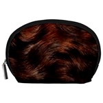 Brown Wool Texture Accessory Pouch (Large)