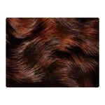 Brown Wool Texture Two Sides Premium Plush Fleece Blanket (Mini)