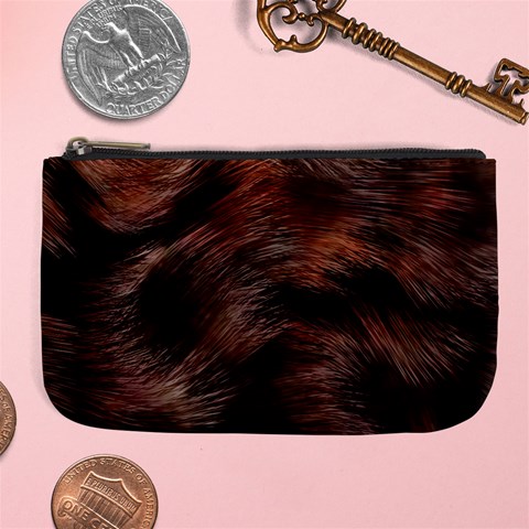 Brown Wool Texture Large Coin Purse from ArtsNow.com Front