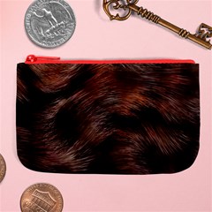 Brown Wool Texture Large Coin Purse from ArtsNow.com Front