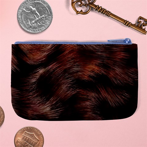 Brown Wool Texture Large Coin Purse from ArtsNow.com Back