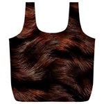 Brown Wool Texture Full Print Recycle Bag (XXL)