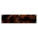 Brown Wool Texture Banner and Sign 4  x 1 