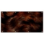 Brown Wool Texture Banner and Sign 8  x 4 