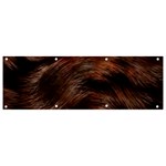 Brown Wool Texture Banner and Sign 9  x 3 