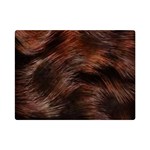 Brown Wool Texture Premium Plush Fleece Blanket (Mini)