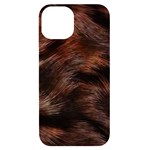 Brown Wool Texture iPhone 14 Black UV Print Case