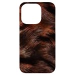 Brown Wool Texture iPhone 14 Pro Black UV Print Case