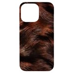 Brown Wool Texture iPhone 14 Pro Max Black UV Print Case