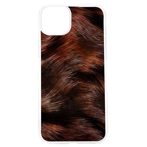 Brown Wool Texture iPhone 15 Pro TPU UV Print Case from ArtsNow.com Front