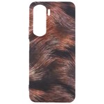 Brown Wool Texture Samsung Galaxy S24 Plus 6.7 Inch Black TPU UV Case