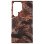 Brown Wool Texture Samsung Galaxy S24 Ultra 6.9 Inch Black TPU UV Case