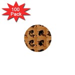 Carton, Brown 1  Mini Buttons (100 pack) 