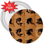 Carton, Brown 3  Buttons (10 pack) 