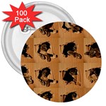 Carton, Brown 3  Buttons (100 pack) 