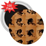 Carton, Brown 3  Magnets (100 pack)