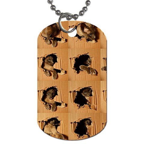 Carton, Brown Dog Tag (One Side) from ArtsNow.com Front