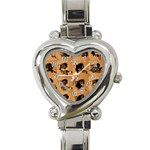 Carton, Brown Heart Italian Charm Watch