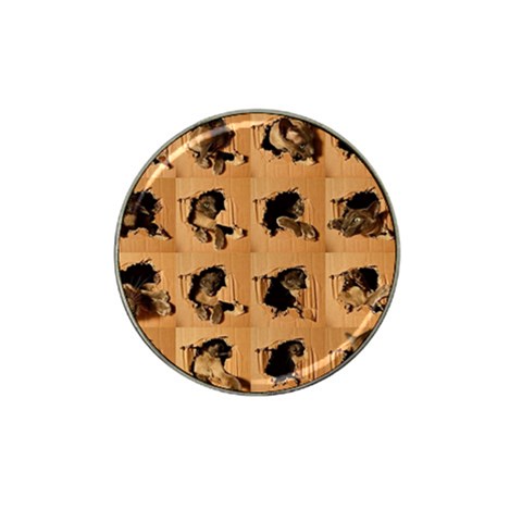 Carton, Brown Hat Clip Ball Marker (4 pack) from ArtsNow.com Front