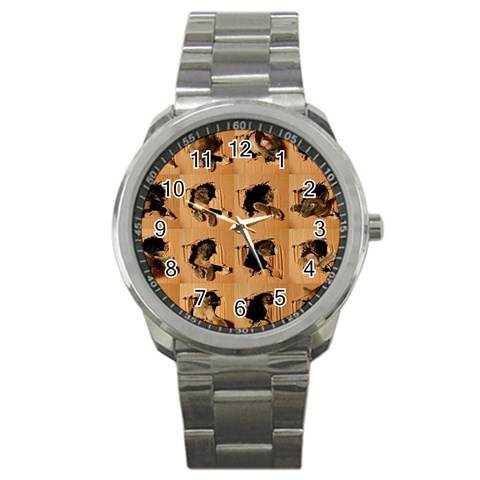 Carton, Brown Sport Metal Watch from ArtsNow.com Front